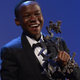 Actor Abraham Attah receives the Marcello Mastroianni Award for best young actor in the movie Beasts of No Nation at the 72nd Venice Film Festival on Sept. 12, 2015, at Venice Lido.
TIZIANA FABI/AFP/Getty Images